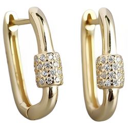 anyco fashion earrings punk goth lock ear buckle