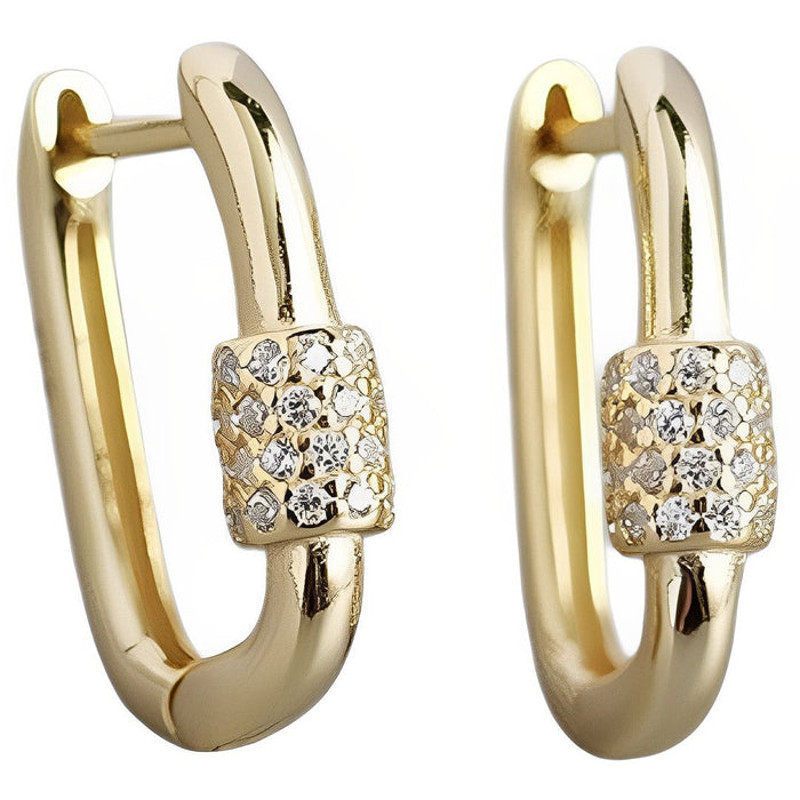 Anyco Fashion Earrings Punk Goth Lock Ear Buckle 0