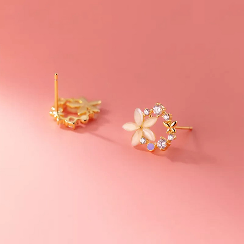 Anyco Fashion Earrings Gold 925 Sterling Silver 2