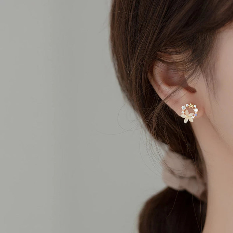 Anyco Fashion Earrings Gold 925 Sterling Silver 3