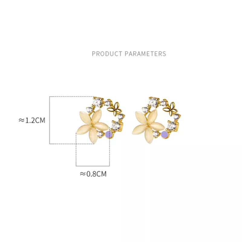 Anyco Fashion Earrings Gold 925 Sterling Silver 5