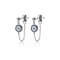 Anyco Fashion Earrings Silver 925 Sterling Hip Hop Chain 0