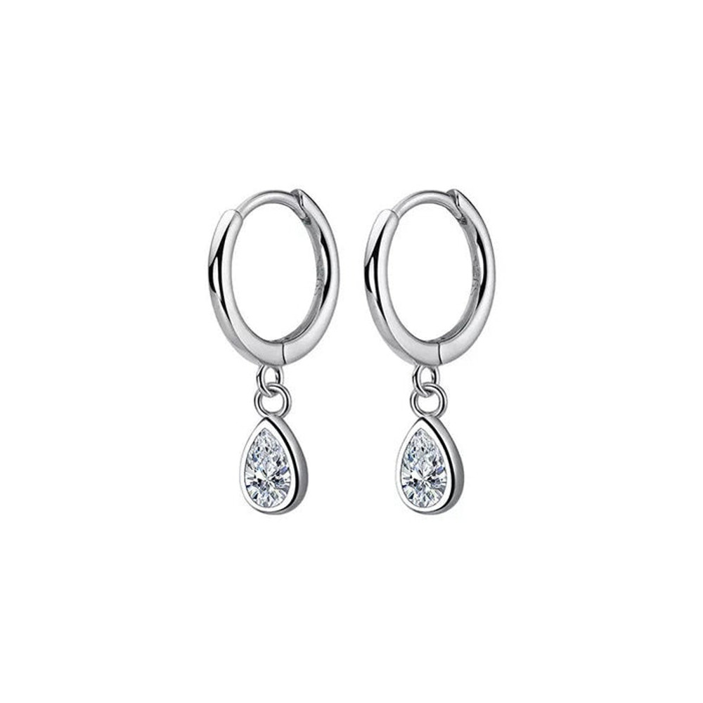 Anyco Fashion Earrings Silver 925 Sterling Sweet Water Drop 0