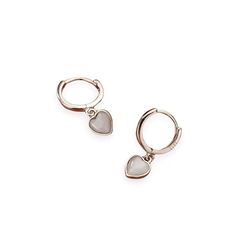 anyco fashion earrings silver 925 sterling simple love heart