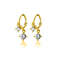 Anyco Fashion Earrings Real Gold White Zircon Gothic 0