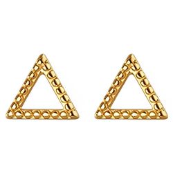anyco fashion earrings triangle gold 925 sterling silver