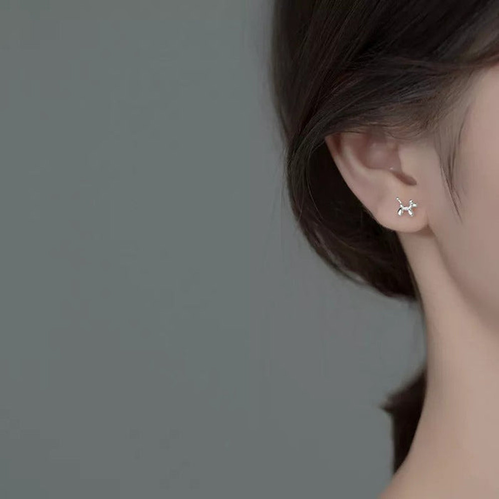 Anyco Fashion Earrings Silver 925 Sterling Cute Cartoon 2