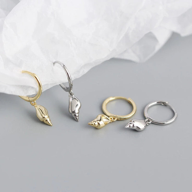 Anyco Fashion Earrings Summer Beach Geometric Shell Conch 2