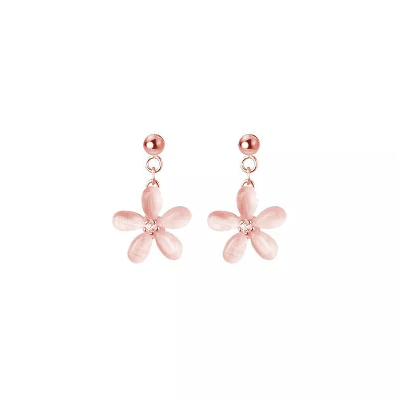 Anyco Fashion Earrings Rose Gold 925 Sterling Silver Sweet Opal 0