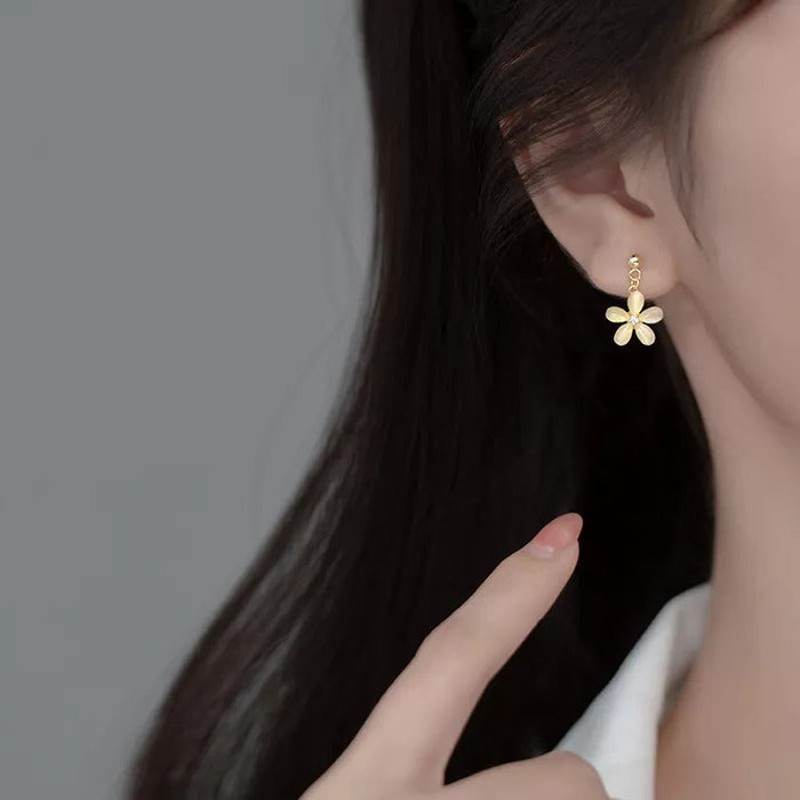 Anyco Fashion Earrings Rose Gold 925 Sterling Silver Sweet Opal 1