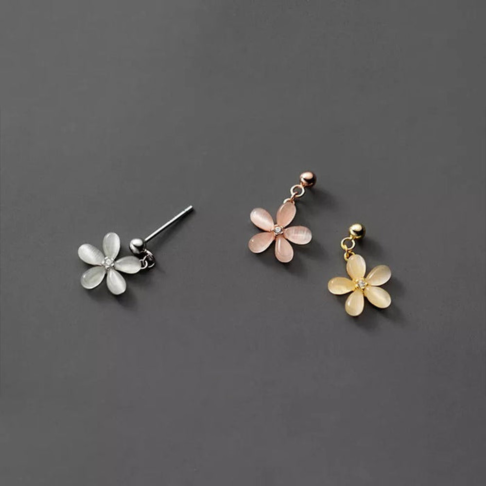 Anyco Fashion Earrings Rose Gold 925 Sterling Silver Sweet Opal 2