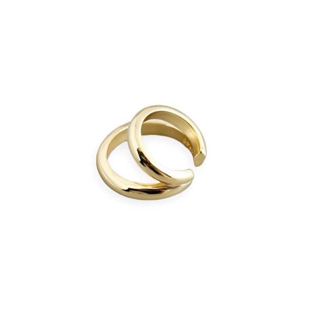 Anyco Earrings Minimalist Double Punk Gothic Ear Clip 0