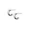 Anyco Fashion Earrings Silver 925 Sterling Minimalist Glossy 0