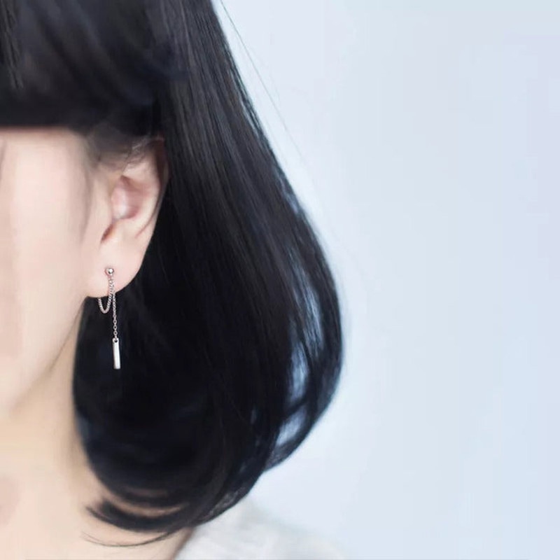 Anyco Fashion Earrings Bohemian Rose Gold Link Chain Bead 5