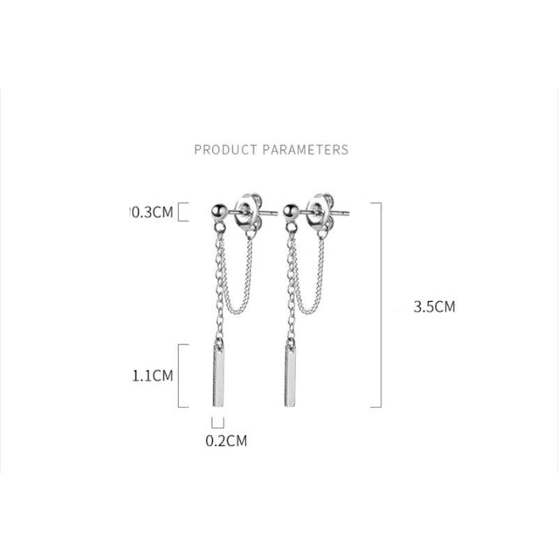 Anyco Fashion Earrings Bohemian Rose Gold Link Chain Bead 6