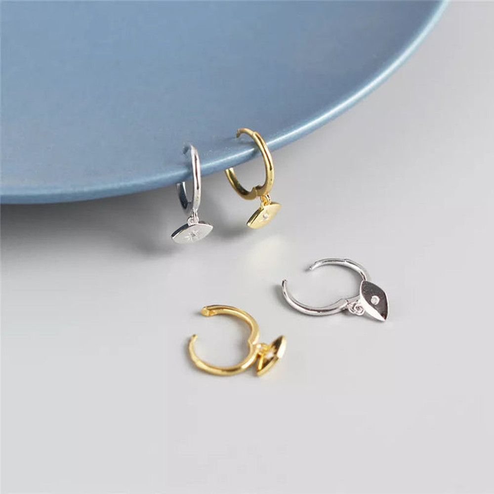 Anyco Earrings Gold Plated Bohemian Creative Eye Hanging Pendant 2