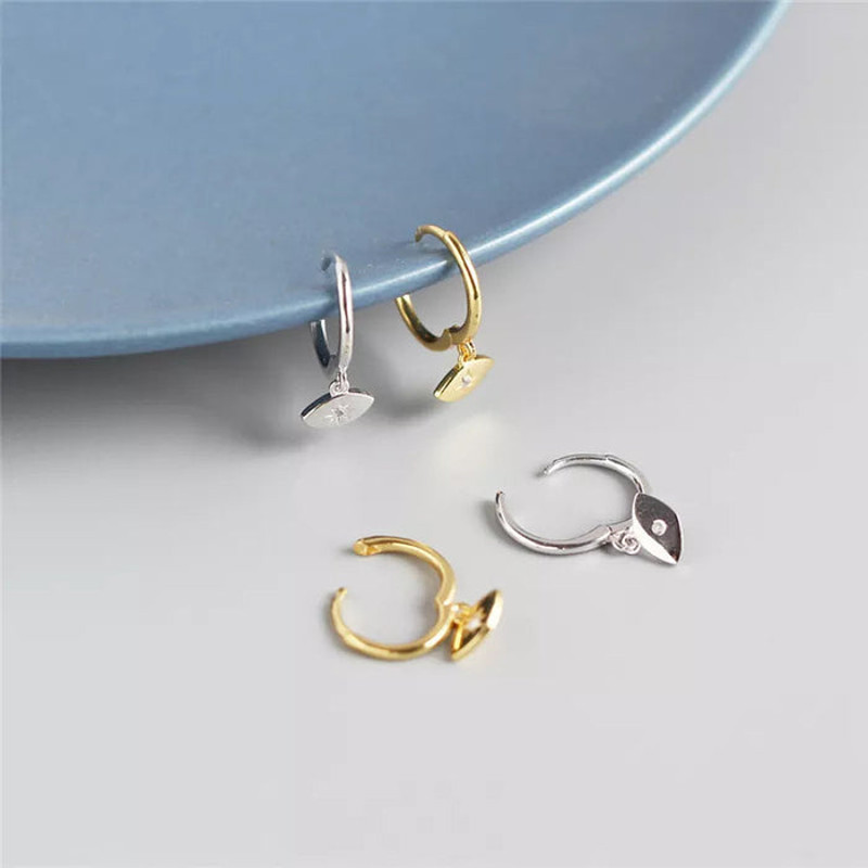 Anyco Earrings Gold Plated Bohemian Creative Eye Hanging Pendant 2