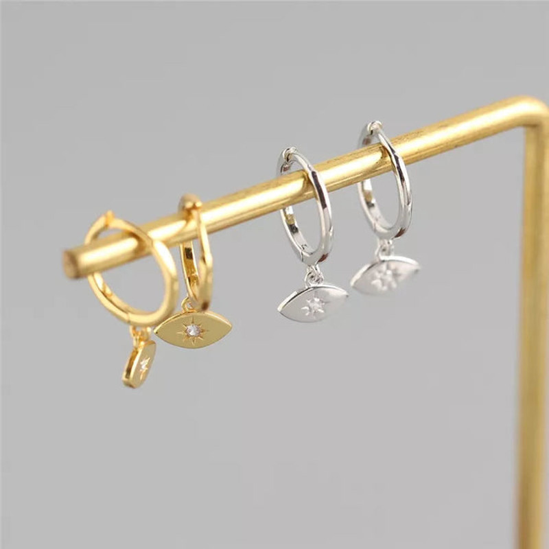 Anyco Earrings Gold Plated Bohemian Creative Eye Hanging Pendant 3