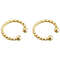 Anyco Earrings Punk Rock Twist Circle Gold Ear Clip Hoop 0