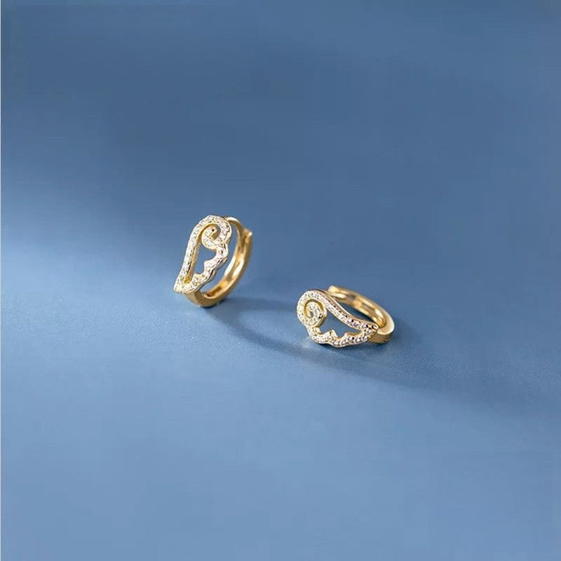 Anyco Fashion Earrings Silver 925 Sterling Romantic Unique Angel 3