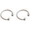 Anyco Earrings Punk Rock Twist Circle Sterling Silver 0