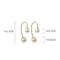 Anyco Fashion Earrings Real Gold Minimalist Pearl Line Studs 3