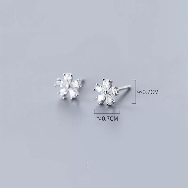 Anyco Fashion Earrings Rose Gold Luxury Crystal Zircon 4