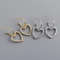 Anyco Earrings Gold Plated Classic European Love Heart Pendant Drop 2