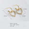 Anyco Earrings Gold Plated Classic European Love Heart Pendant Drop 3