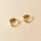 Anyco Fashion Earrings Gold Simple Punk Circle Huggies 1