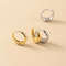 Anyco Fashion Earrings Gold Simple Punk Circle Huggies 2