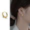 Anyco Fashion Earrings Gold Simple Punk Circle Huggies 3