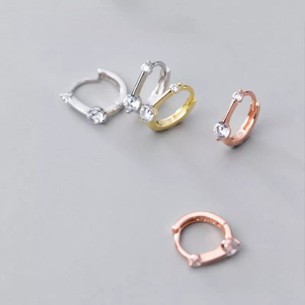 Anyco Fashion Earrings Sterling Silver Minimalism Geometric Strips 1