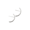 Anyco Earrings Sterling Silver Chic Line Zircon Curved Stud 0