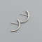 Anyco Earrings Sterling Silver Chic Line Zircon Curved Stud 1