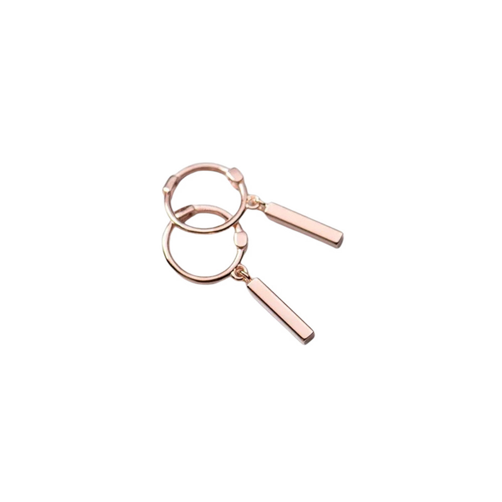 Anyco Fashion Earrings Rose Gold Bohemian Geometry Stick Tassel 0