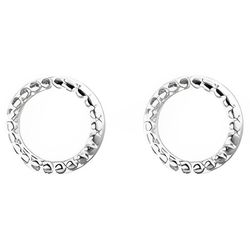 anyco fashion earrings round silver 925 sterling silver