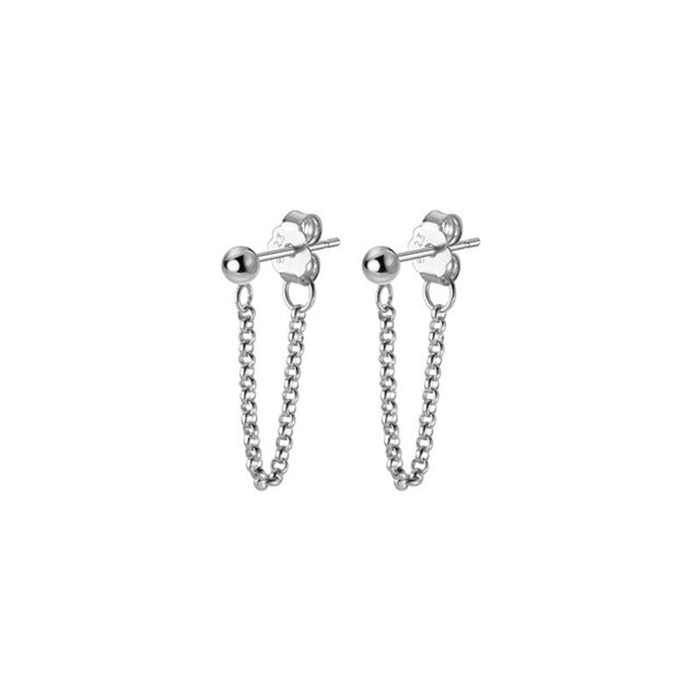 Anyco Fashion Earrings Silver 925 Sterling Gothic Cuban Link 0