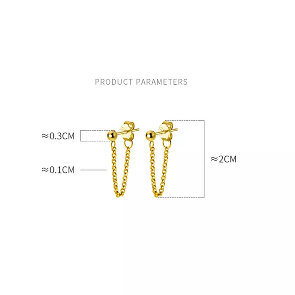 Anyco Fashion Earrings Silver 925 Sterling Gothic Cuban Link 2