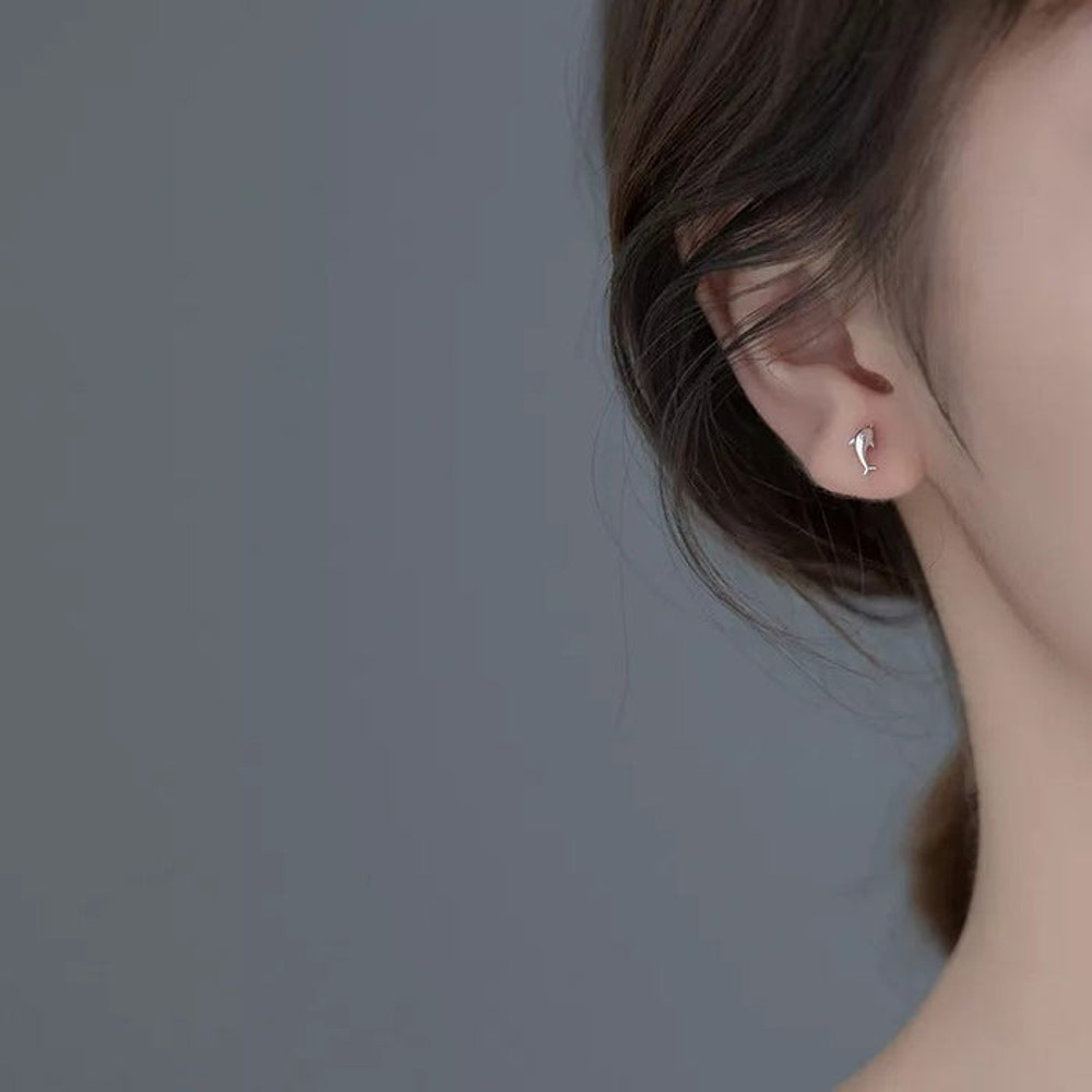 Anyco Fashion Earrings Gold 925 Sterling Simple Glossy Gold 1