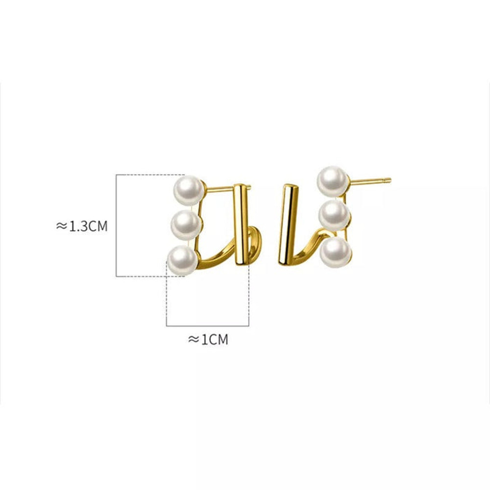 Anyco Fashion Earrings Gold 925 Sterling Silver Simple 4