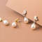 Anyco Fashion Earrings Gold 925 Sterling Silver Elegant Synthetic Pearl 2