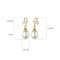 Anyco Fashion Earrings Gold 925 Sterling Silver Elegant Synthetic Pearl 4