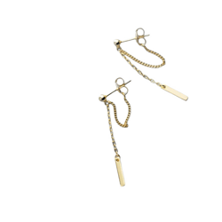 anyco fashion earrings bohemian gold link chain bead
