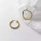 Anyco Fashion Earrings Gold Twisted Circle For Women 925 Sterling 3