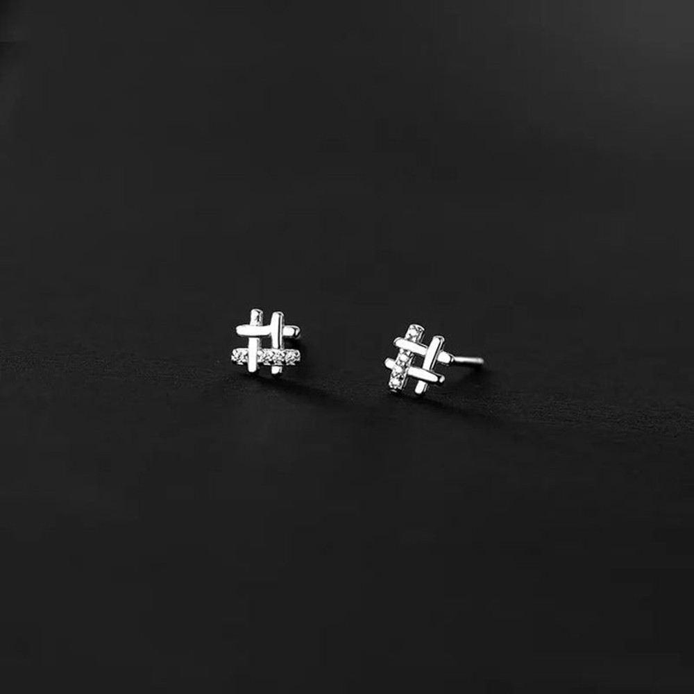 Anyco Fashion Earrings Silver 925 Sterling Personality Geometric 2