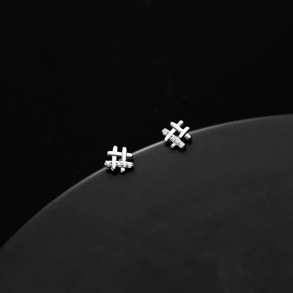 Anyco Fashion Earrings Silver 925 Sterling Personality Geometric 3