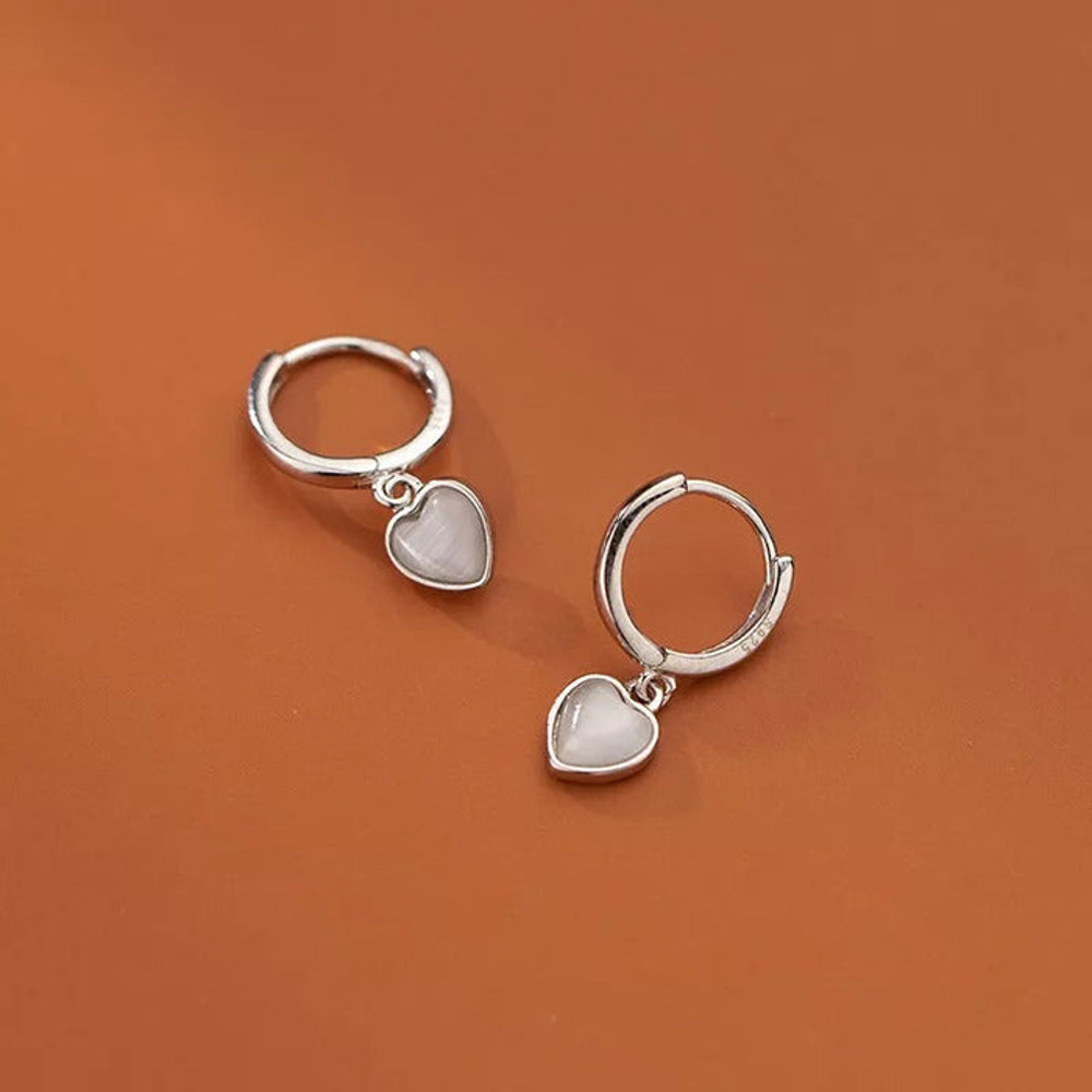 Nyco Fashion Earrings Silver 925 Sterling Simple Love 1