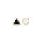 Anyco Fashion Earrings Simple Geometric Round Black Triangle 0