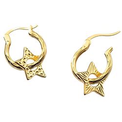 anyco fashion earrings gold 925 sterling punk personality circle star